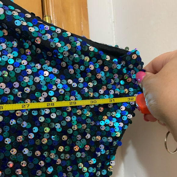 NWT! Aqua Blue Multi Sequin Dress size 4 - Picture 10 of 11